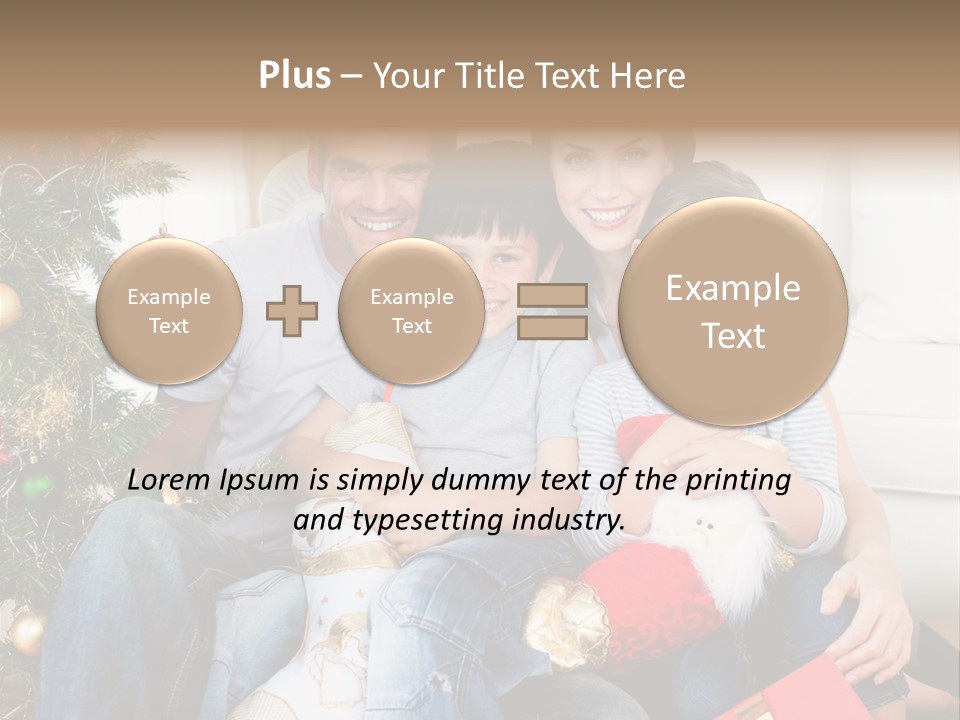 Family At Christmas Time PowerPoint Template