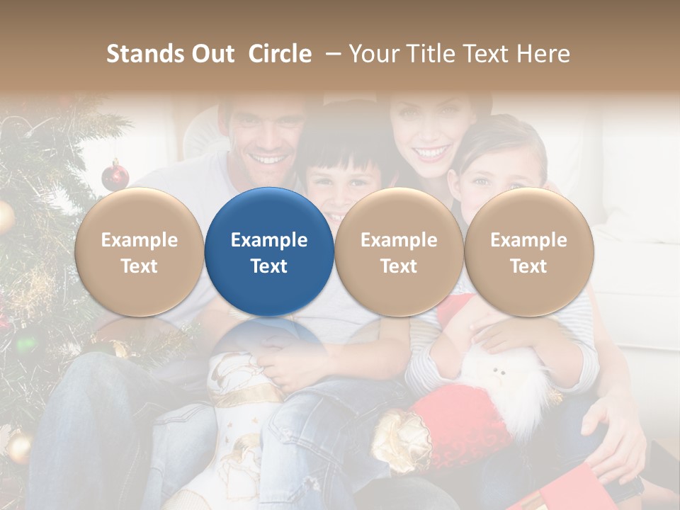 Family At Christmas Time PowerPoint Template