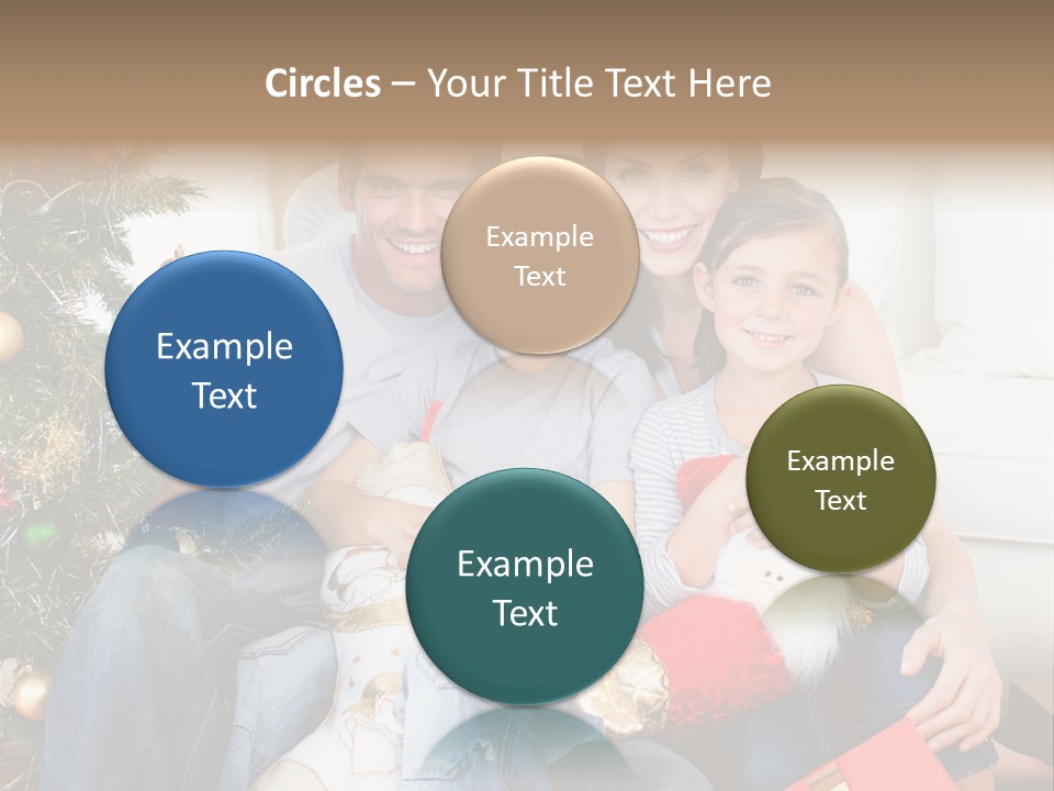 Family At Christmas Time PowerPoint Template