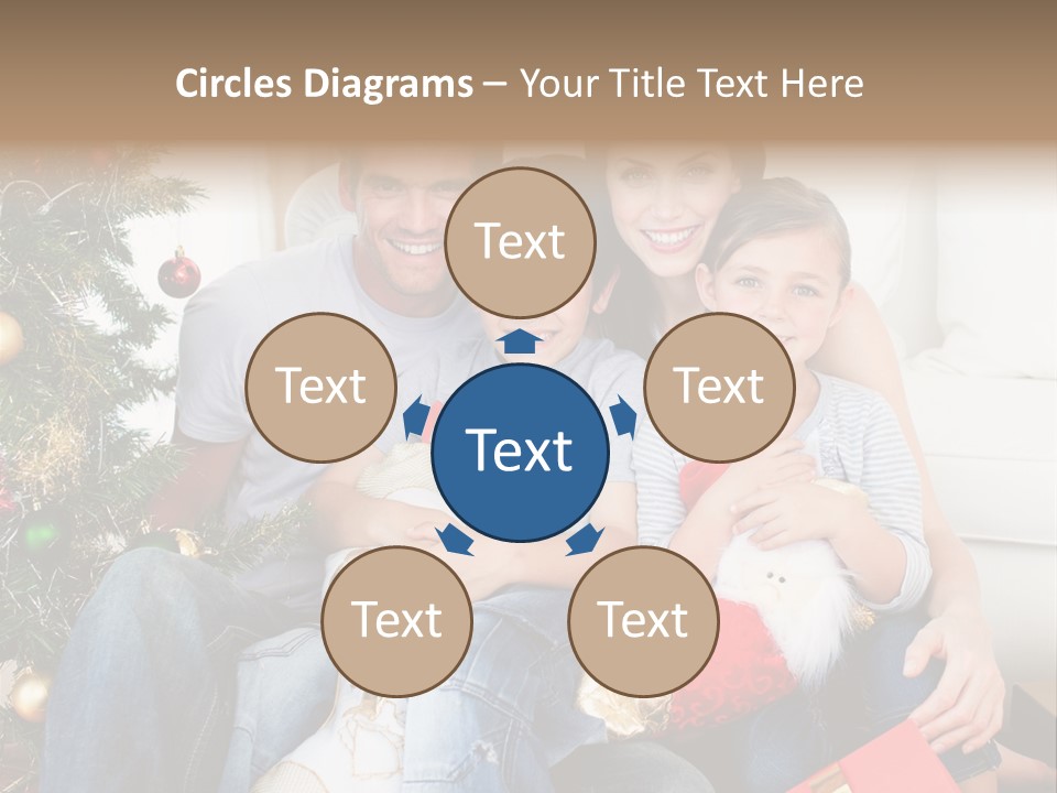 Family At Christmas Time PowerPoint Template