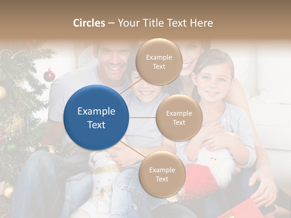 Family At Christmas Time PowerPoint Template
