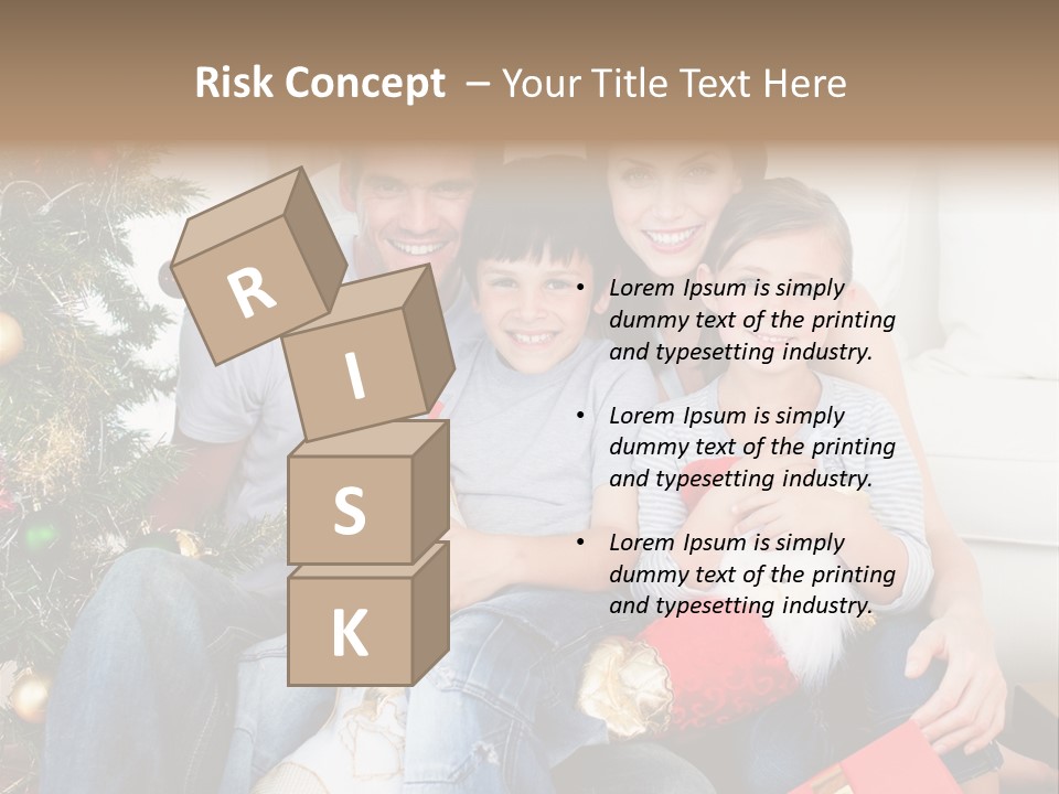 Family At Christmas Time PowerPoint Template