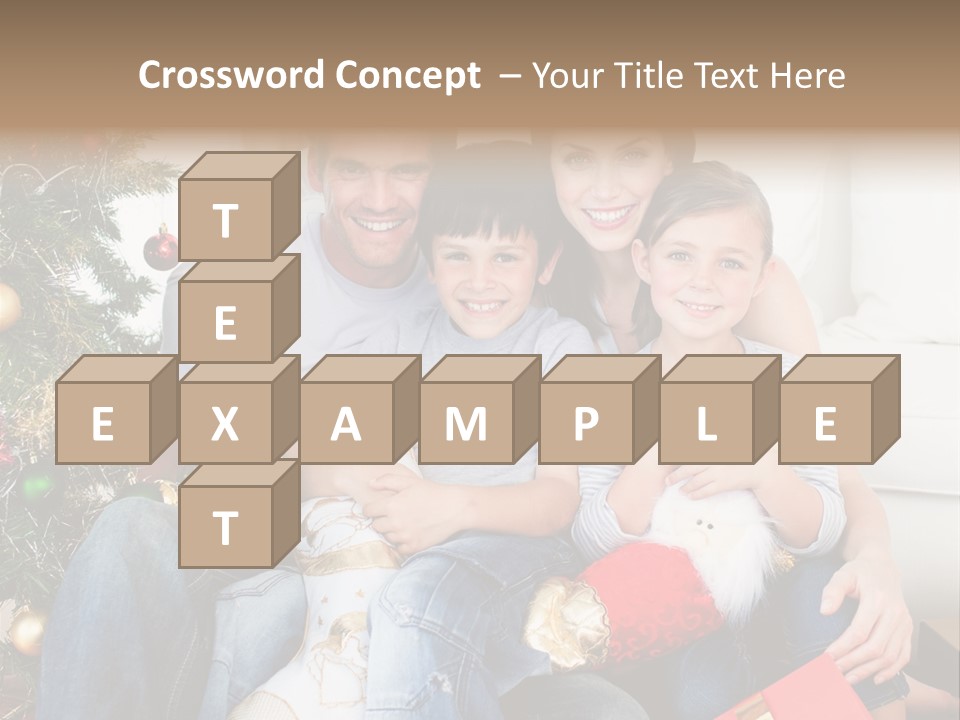 Family At Christmas Time PowerPoint Template