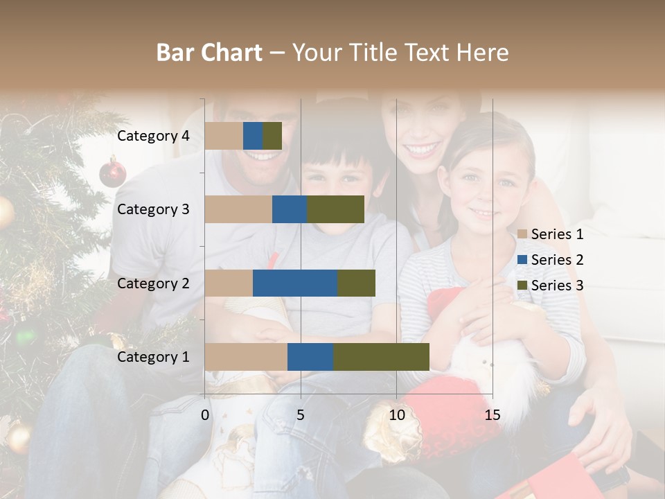 Family At Christmas Time PowerPoint Template