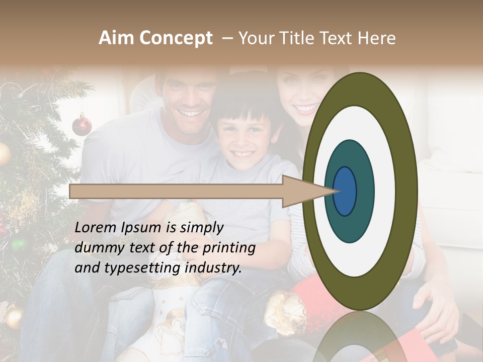 Family At Christmas Time PowerPoint Template