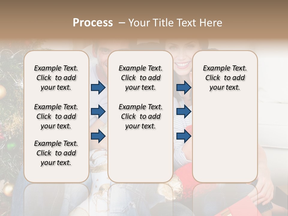 Family At Christmas Time PowerPoint Template
