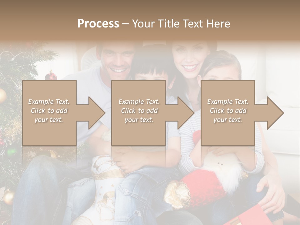 Family At Christmas Time PowerPoint Template