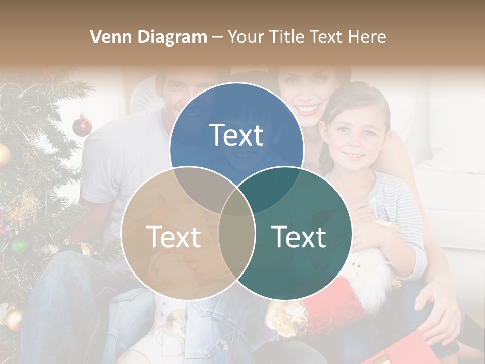 Family At Christmas Time PowerPoint Template
