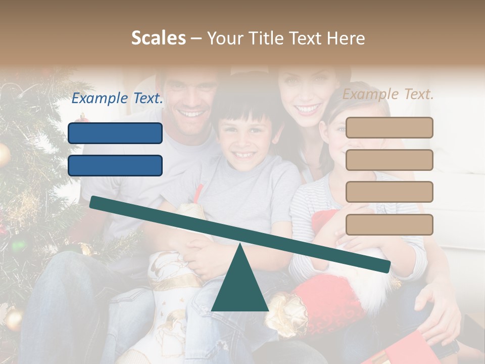 Family At Christmas Time PowerPoint Template