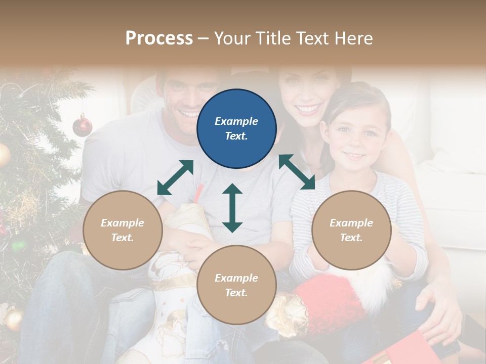 Family At Christmas Time PowerPoint Template