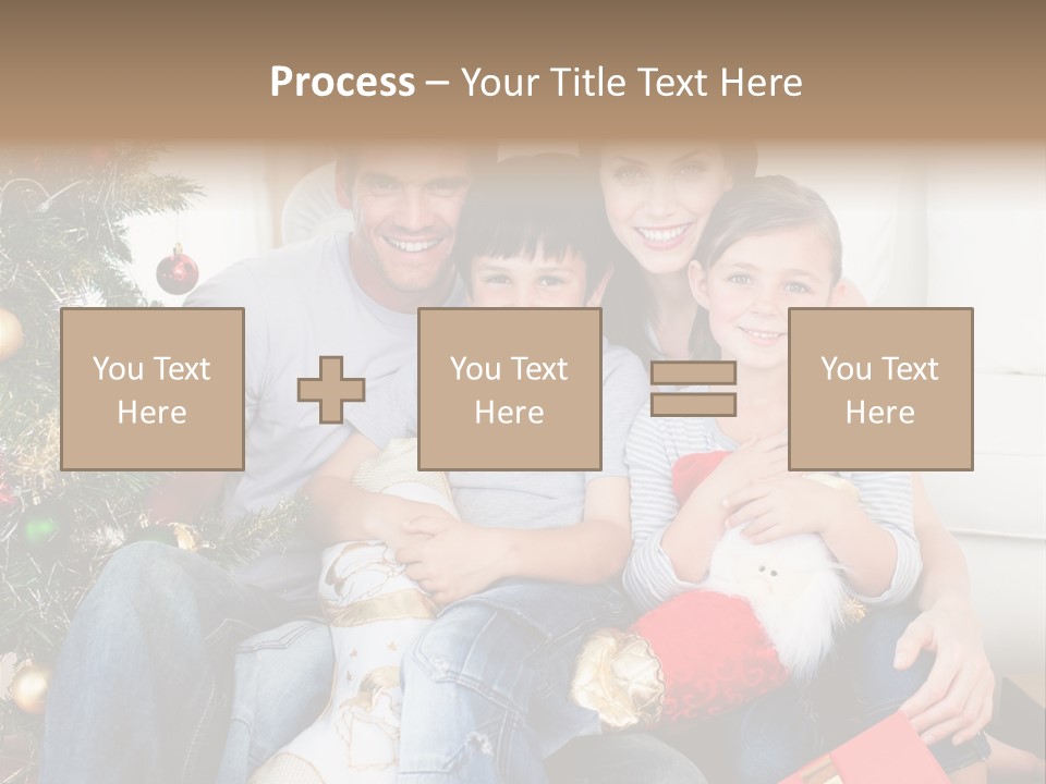Family At Christmas Time PowerPoint Template