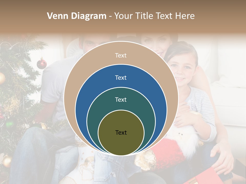 Family At Christmas Time PowerPoint Template