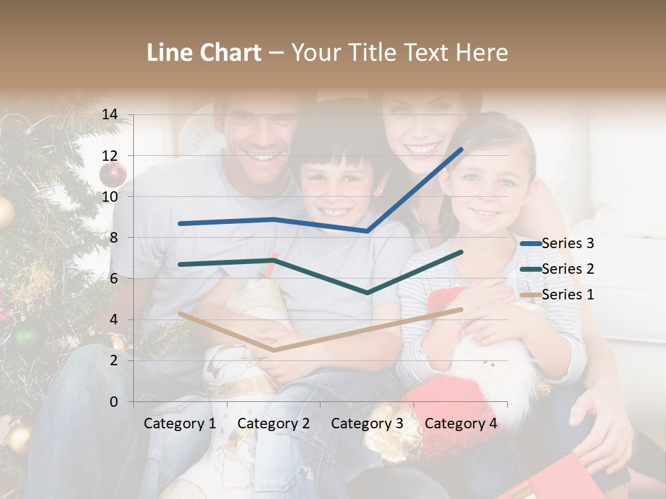 Family At Christmas Time PowerPoint Template