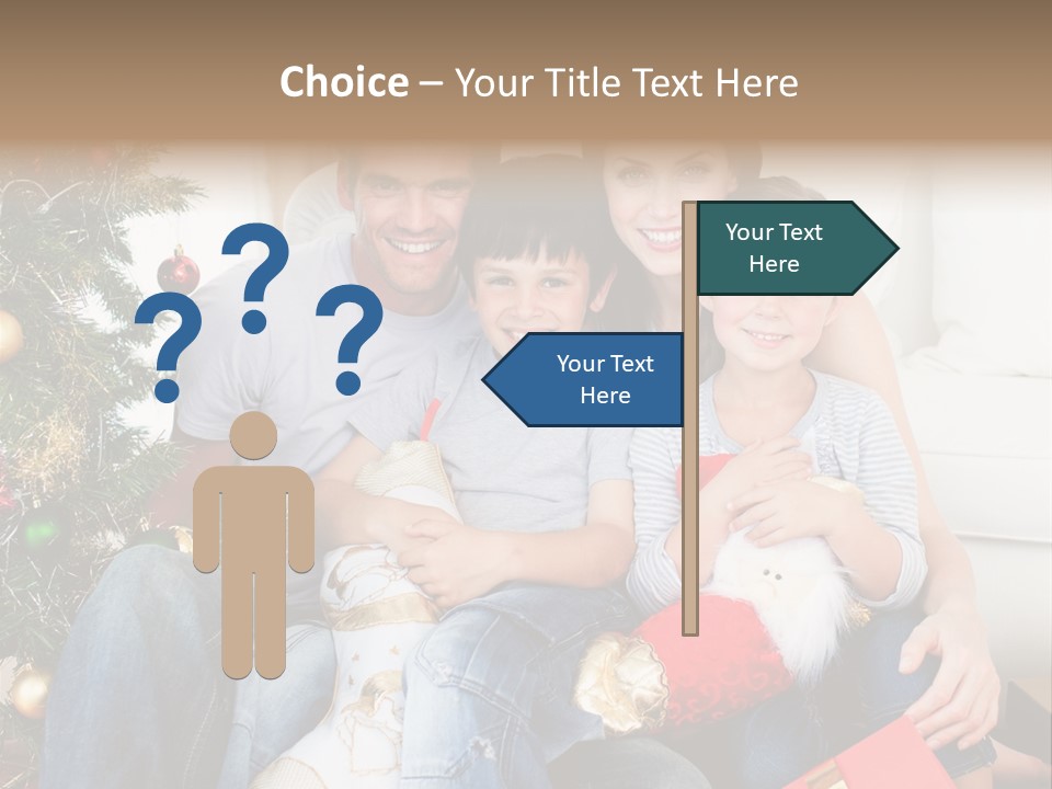 Family At Christmas Time PowerPoint Template