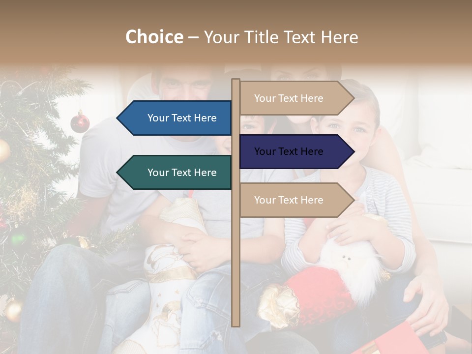 Family At Christmas Time PowerPoint Template