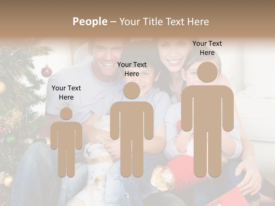 Family At Christmas Time PowerPoint Template