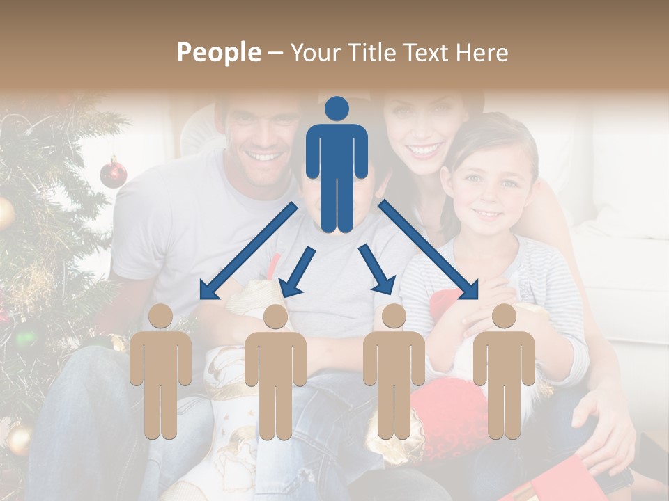 Family At Christmas Time PowerPoint Template