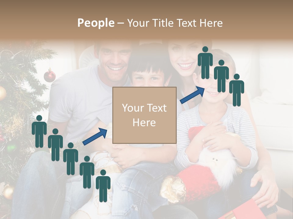 Family At Christmas Time PowerPoint Template