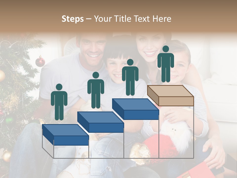 Family At Christmas Time PowerPoint Template