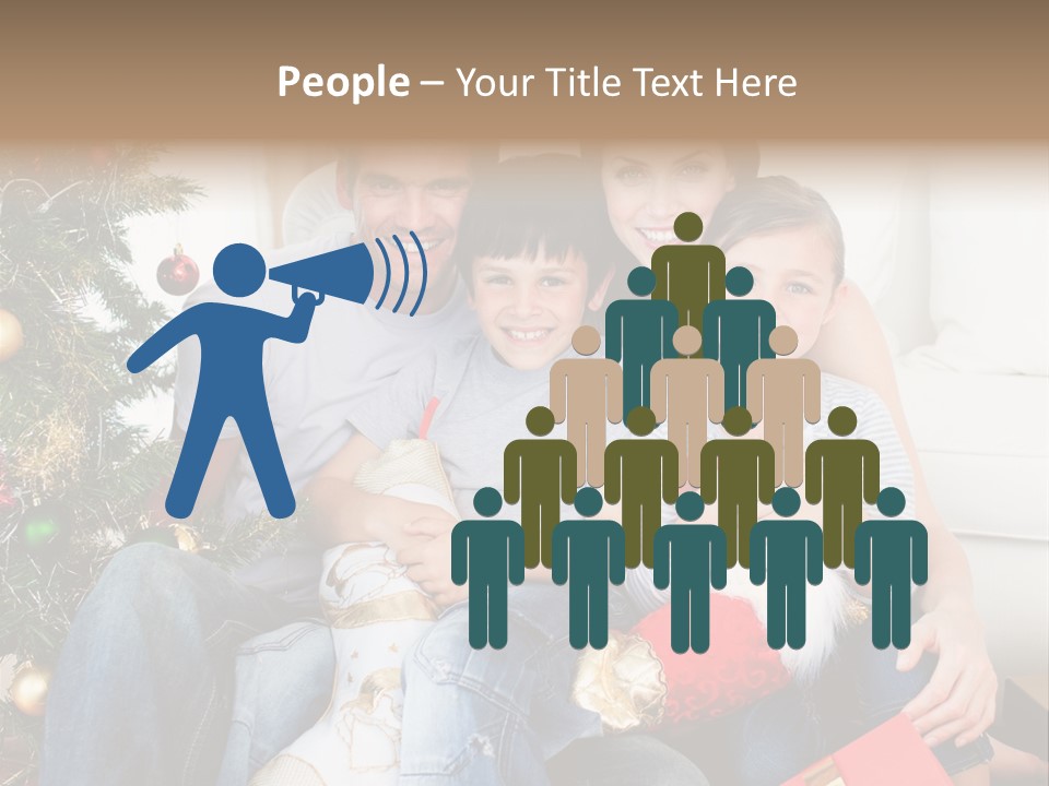 Family At Christmas Time PowerPoint Template