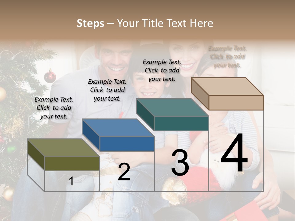 Family At Christmas Time PowerPoint Template