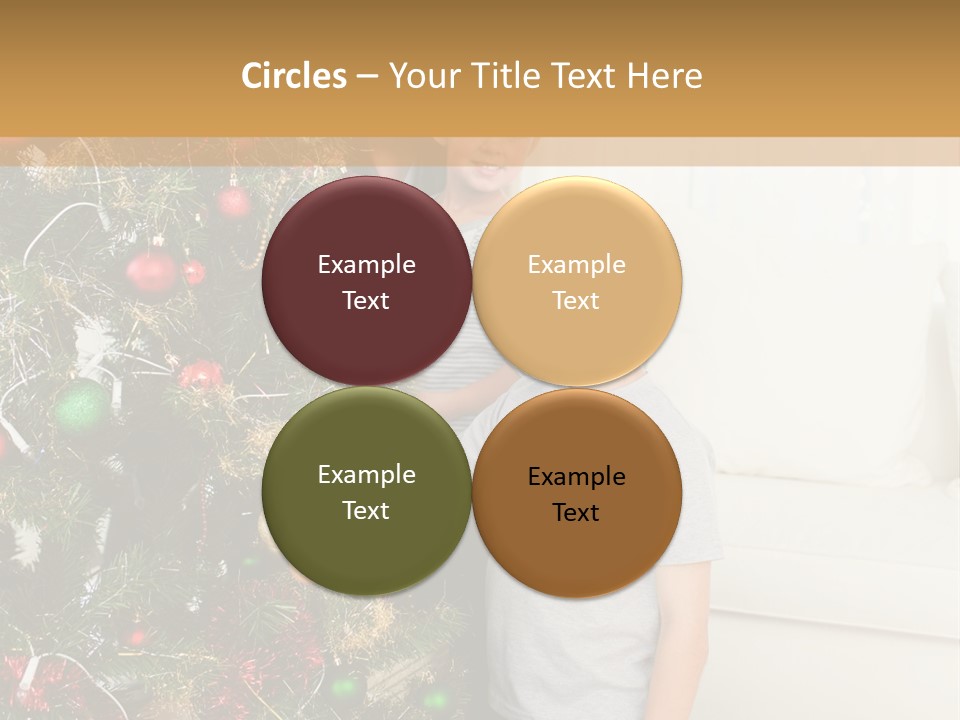 Family Decorating Christmas Tree PowerPoint Template