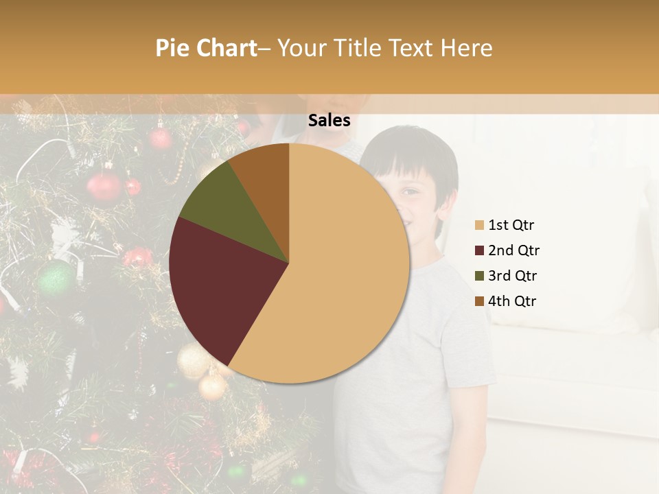 Family Decorating Christmas Tree PowerPoint Template