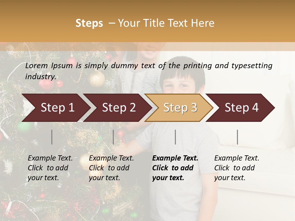 Family Decorating Christmas Tree PowerPoint Template
