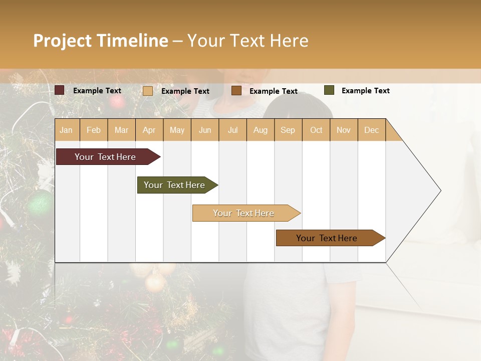 Family Decorating Christmas Tree PowerPoint Template
