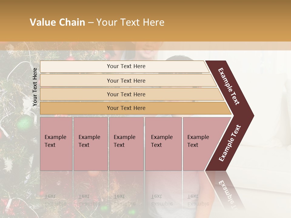 Family Decorating Christmas Tree PowerPoint Template