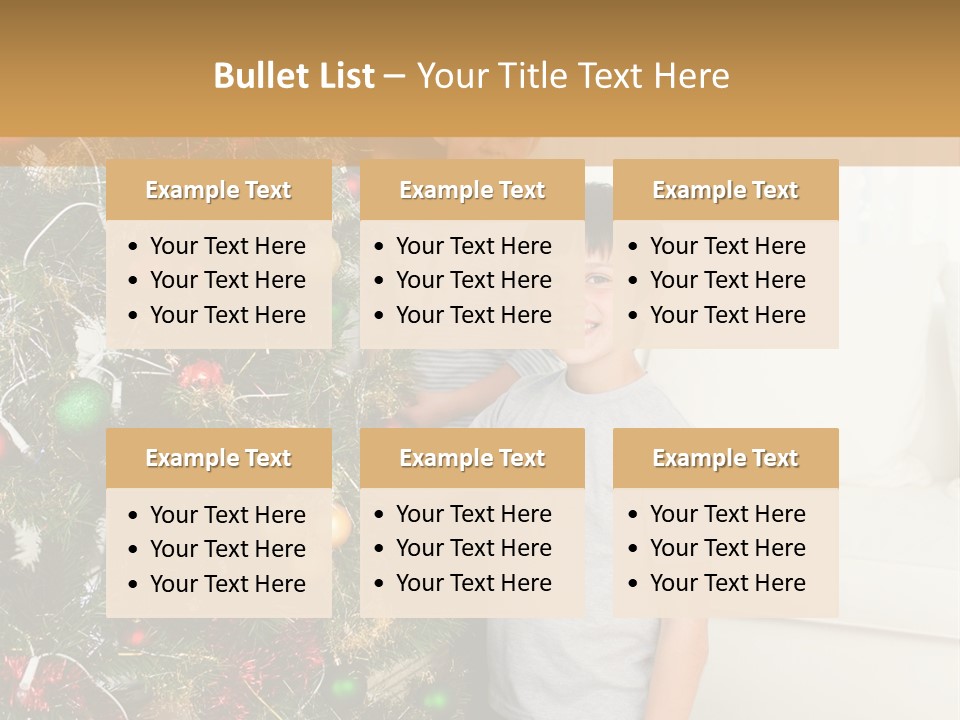 Family Decorating Christmas Tree PowerPoint Template