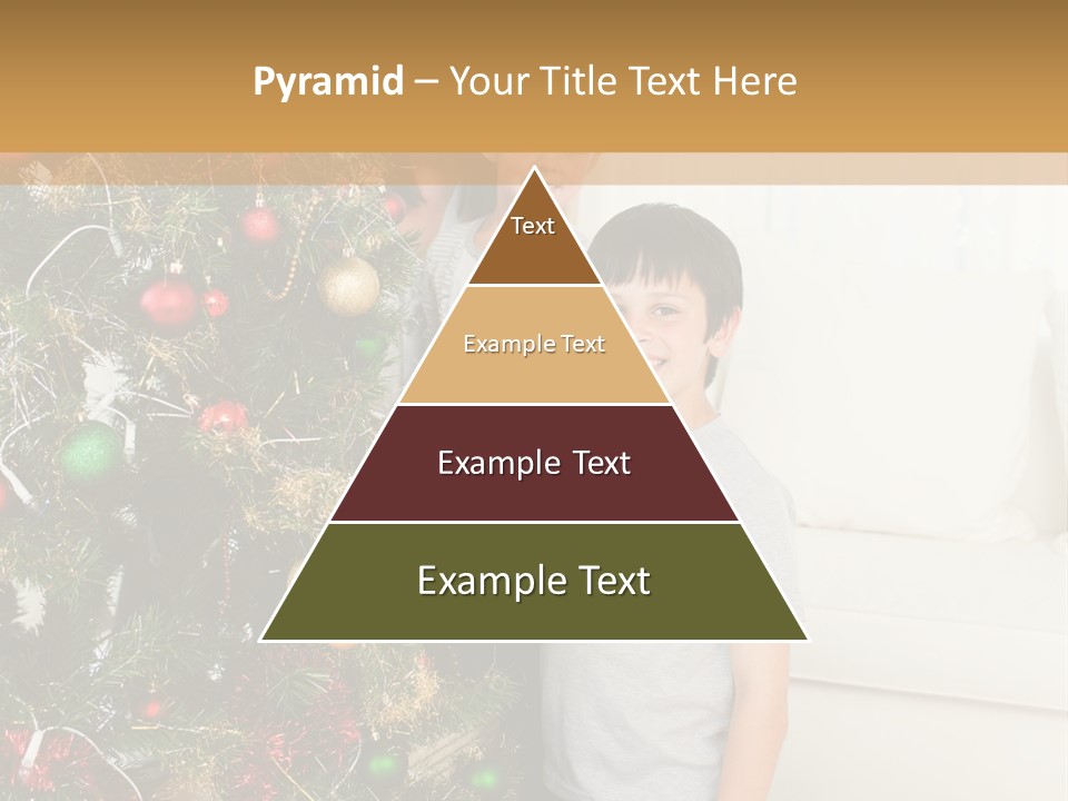Family Decorating Christmas Tree PowerPoint Template