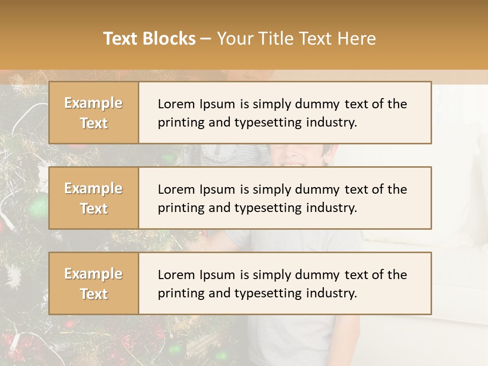 Family Decorating Christmas Tree PowerPoint Template