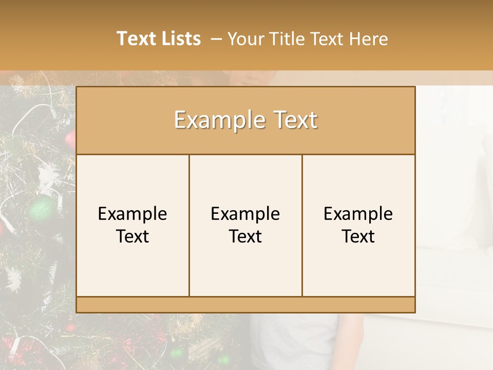Family Decorating Christmas Tree PowerPoint Template