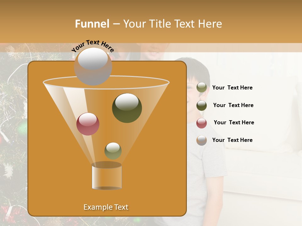 Family Decorating Christmas Tree PowerPoint Template