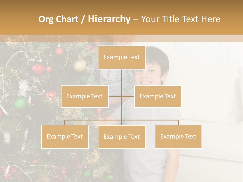 Family Decorating Christmas Tree PowerPoint Template