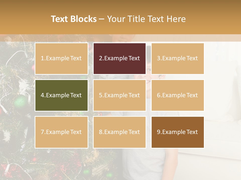 Family Decorating Christmas Tree PowerPoint Template