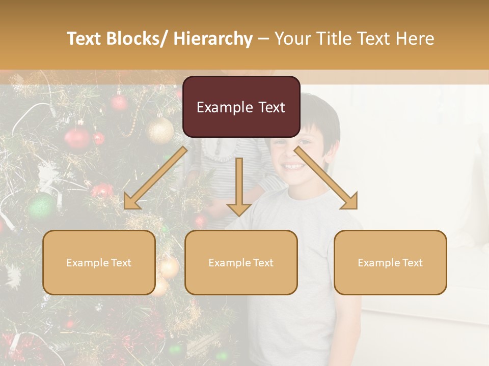 Family Decorating Christmas Tree PowerPoint Template