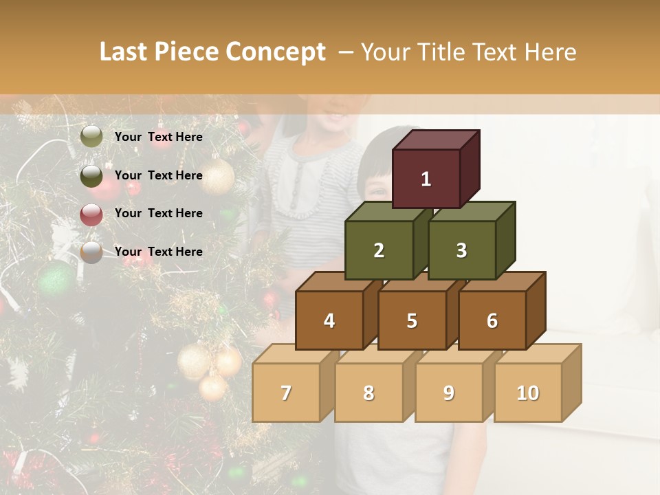 Family Decorating Christmas Tree PowerPoint Template