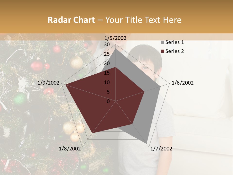 Family Decorating Christmas Tree PowerPoint Template
