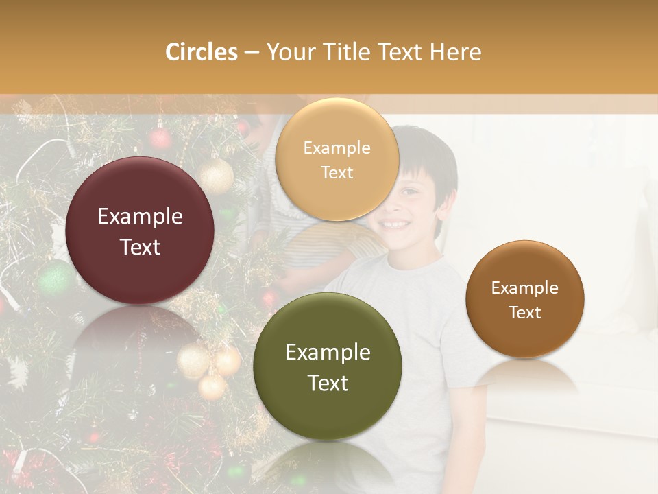 Family Decorating Christmas Tree PowerPoint Template