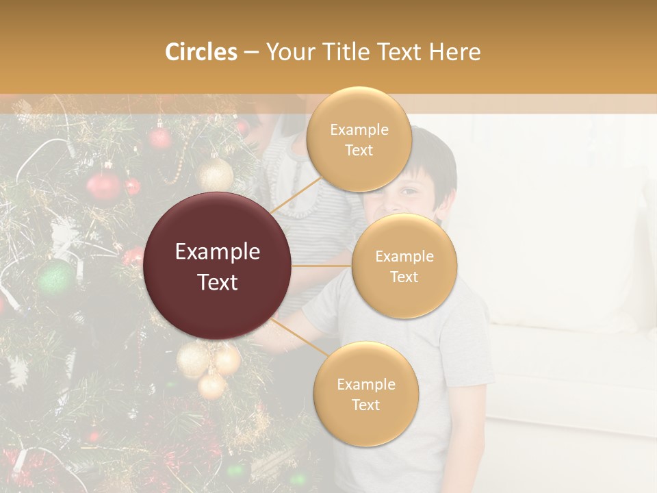 Family Decorating Christmas Tree PowerPoint Template