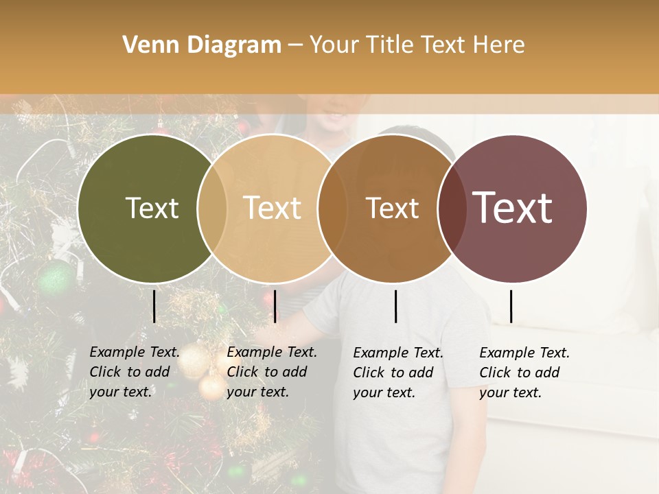 Family Decorating Christmas Tree PowerPoint Template