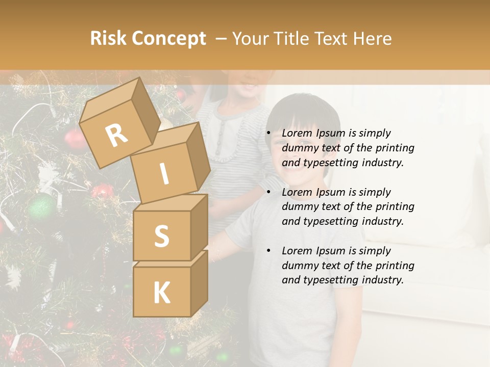 Family Decorating Christmas Tree PowerPoint Template