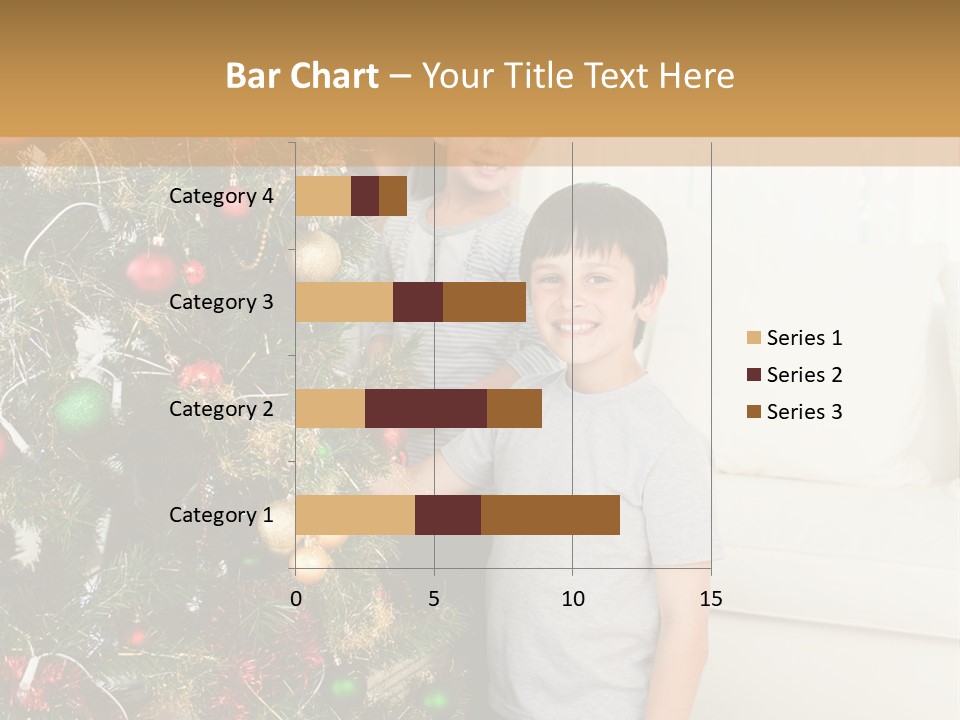 Family Decorating Christmas Tree PowerPoint Template