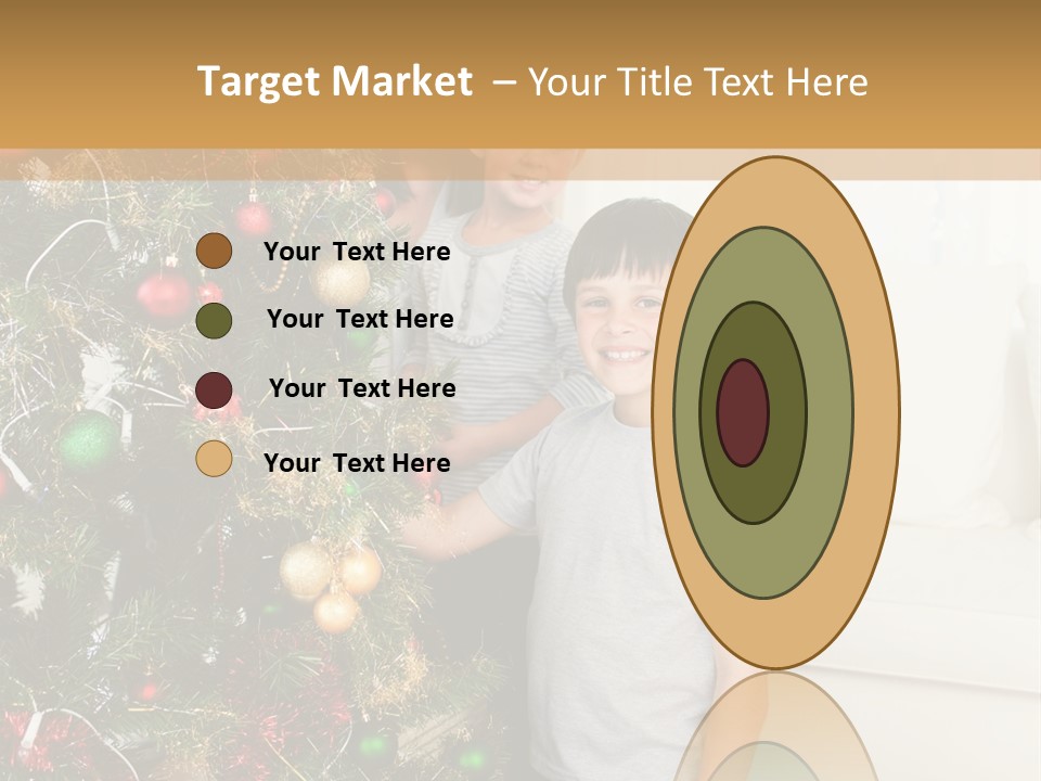 Family Decorating Christmas Tree PowerPoint Template