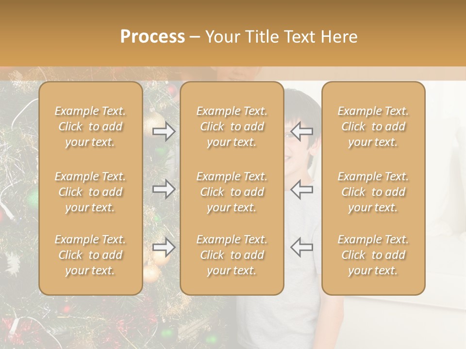Family Decorating Christmas Tree PowerPoint Template