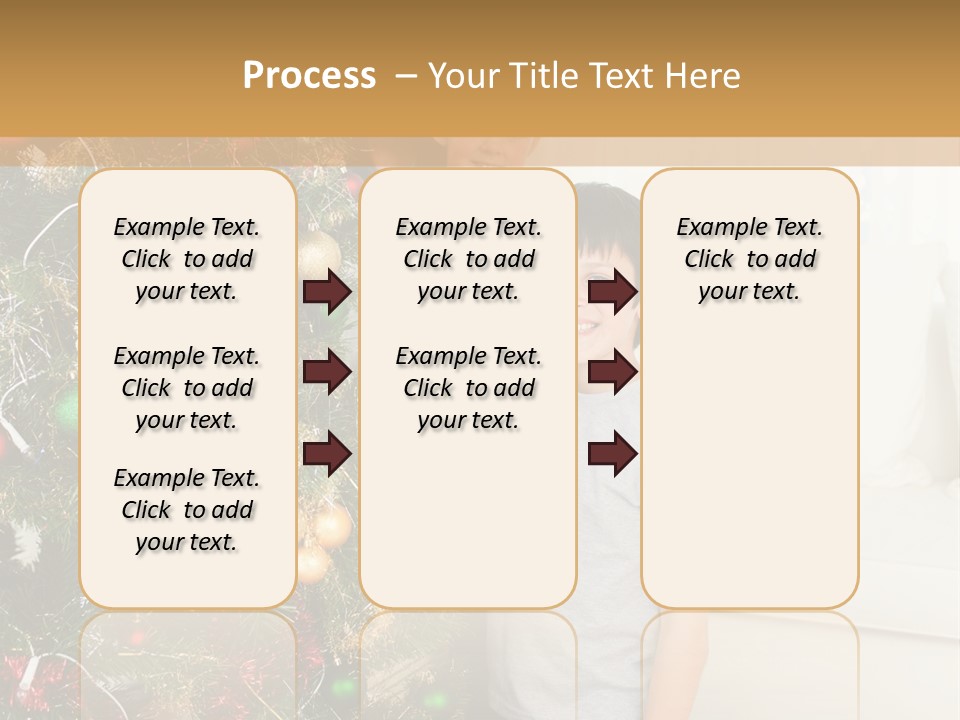 Family Decorating Christmas Tree PowerPoint Template