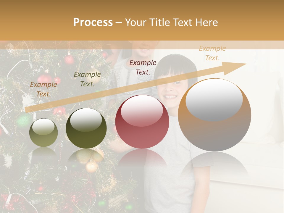 Family Decorating Christmas Tree PowerPoint Template