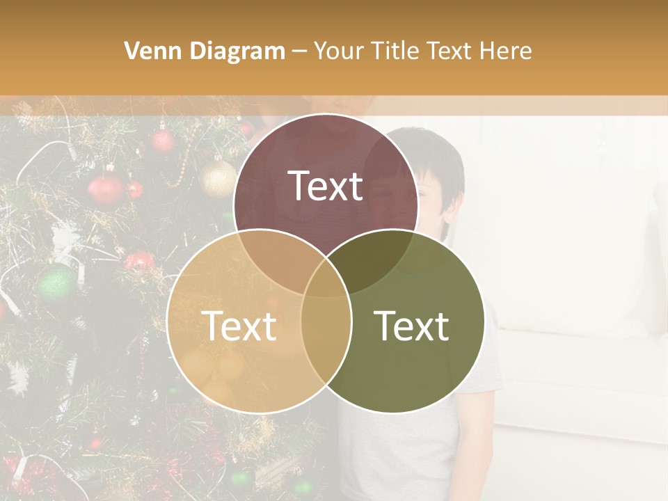 Family Decorating Christmas Tree PowerPoint Template